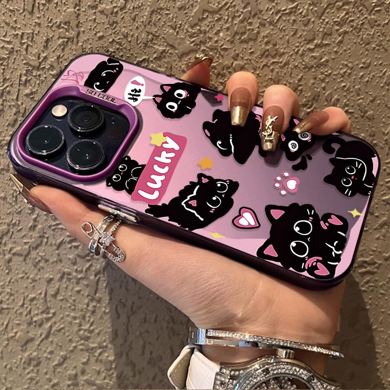 Cartoon Black Cat Case for Xiaomi Redmi Note 14 13 12 11 10 9 8 Pro Plus 14S 12S 11S 10S 9S Redmi 14C 14R 13C 12C 11A Back Cover