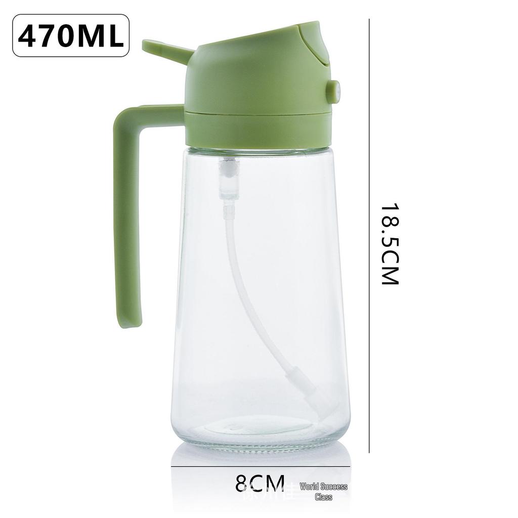 Large Capacity Leak-Proof Oil Spray & Pour Pot with Cover and Handle
