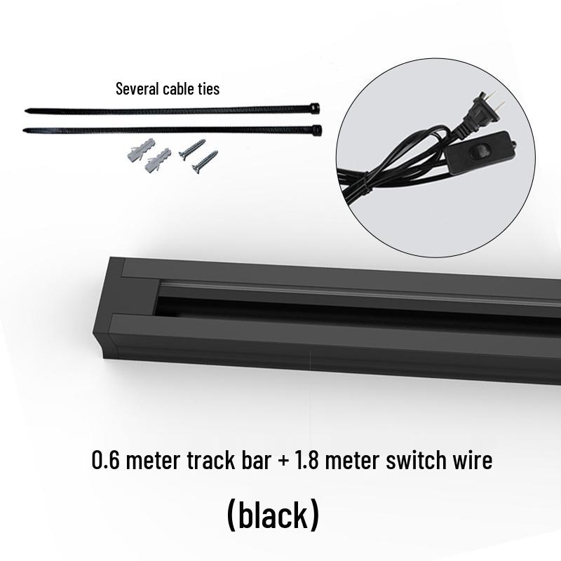 Copper Rail LED Plant Spotlight: Universal Aluminum Track Light Connector, 0.5m Rail
