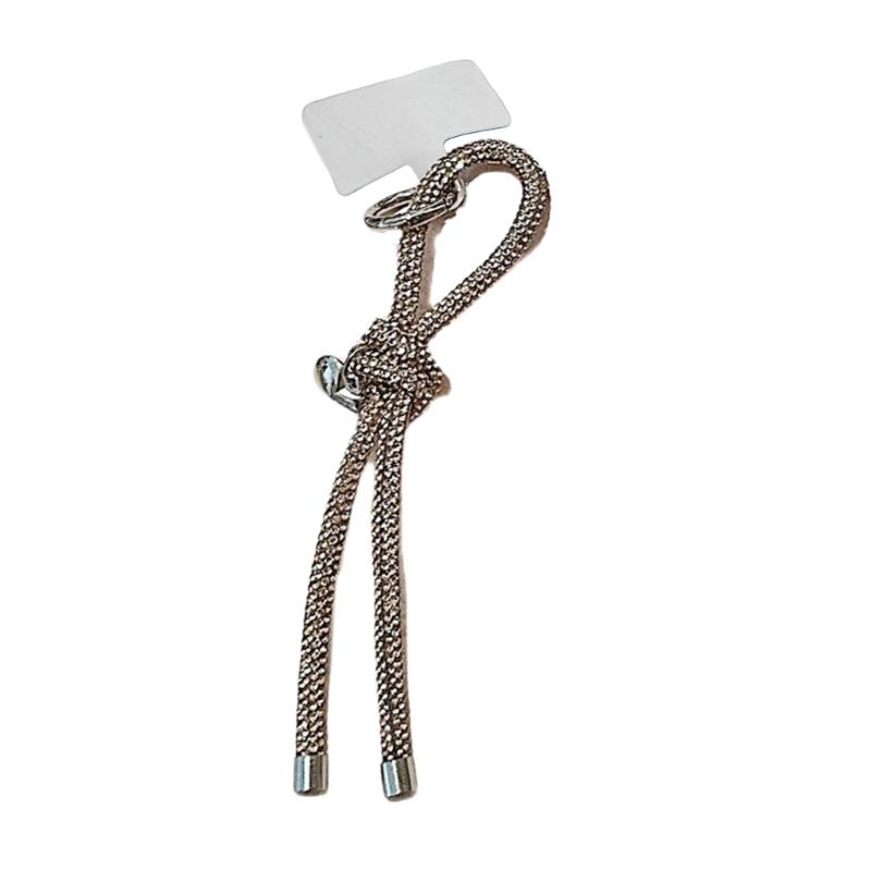 Fashionable Heart and Knots Bag Charm Keyring Portable Sturdy Rhinestones Key Accessory for Ladies and Trendy Women