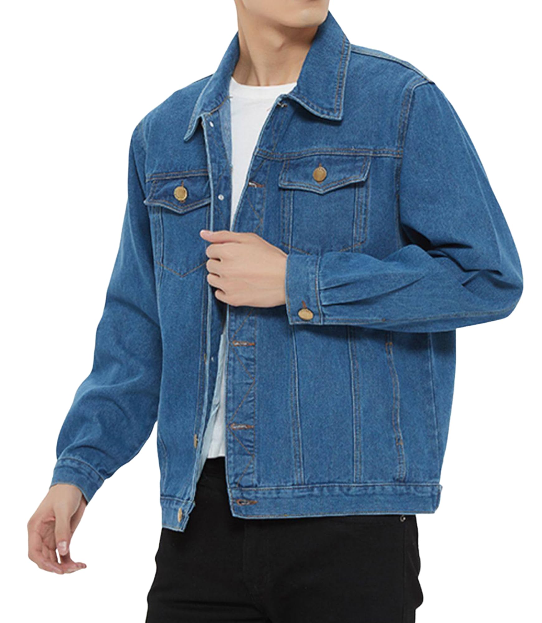 Kayiyasu Denim Lightweight Hardwearing Trucker Stylish American Casual Sizes Light Men s Jacket, Workwear, Jacket, Outerwear, Spring/Summer, Women s,