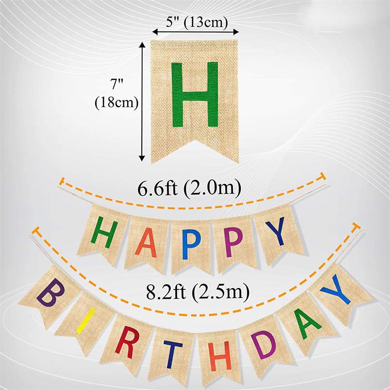New 1set Happy Birthday Decoration Birthday Party Bunting Garland Baby Shower Supplies Paper Banner Decoration Happy Birthday