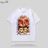 Vintage Washed Heavyweight Cotton Tee Couples - Oversized Retro Graphic T-Shirt Unisex Streetwear