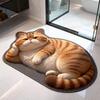 3D Cat Bathroom Mat: Quick-Dry, Water-Absorbent Diatomaceous Mud Mat with Stereoscopic Effect