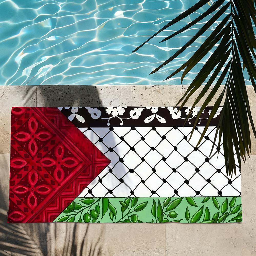 Palestinská kufiya Ručník Rychleschnoucí Plážové ručníky Jsou Vhodné Pro Bazény Kempování Jógu A Posilovnu