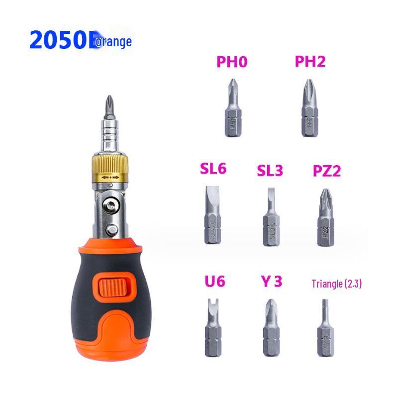 Multi-angle Ratchet Screwdriver Set with Phillips, Flathead, and Torx Bits