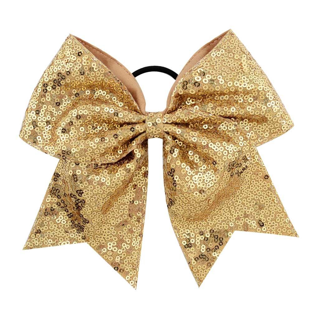 

8inch Bling Sparkly Glitter Sequins Hair Bows Scrunchies for Children Kids Hair Accessories Elastic Hair Band Rubber Hair Ties