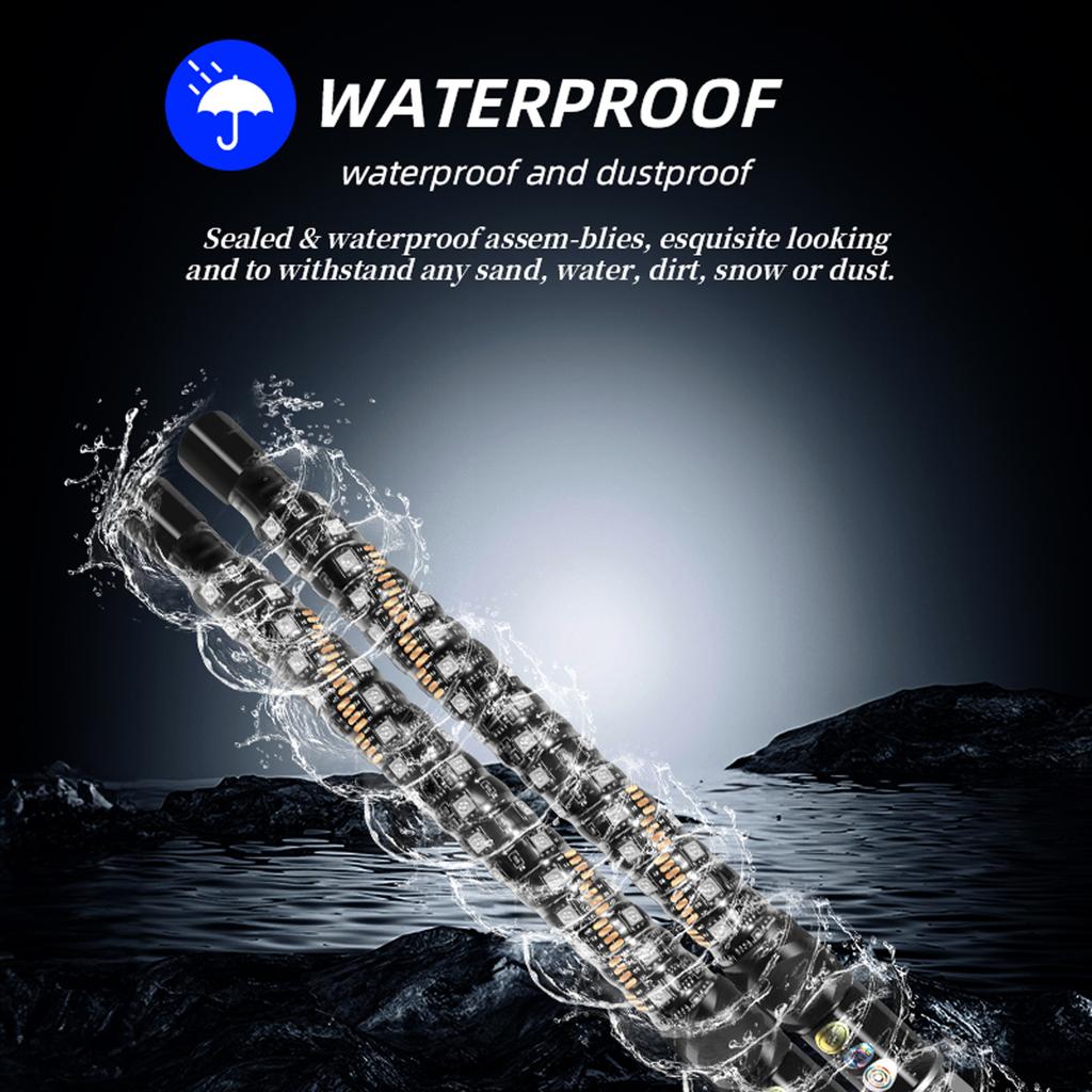 LED Flagpole Light 1FT LED Whip Lights Remote Control Flagpole Antenna Whips for 12-24V Trucks ATV UTV Boat Off-Road