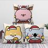 Cartoon Christmas Animals Cute cushion cover Pillow Cover Decoration Room Home Sofa living Office Car Nordic Simplicity