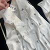 Yase Cream Polka Dot Bow Pajamas with Lace Trim - Cute and Girly Spring Collection