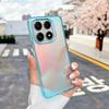 KEYSION Fashion Laser Gradient Colorful Phone Case for Xiaomi 14T 14T Pro 5G Soft TPU+PC Shockproof Back Cover for Xiaomi 14T 5G