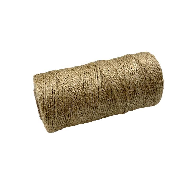 Handmade Hemp Rope Tag Decorative Hemp Thread Double-Strand Three-Strand Rope Diy Woven Cat Climbing Frame Bundled Jute Rope