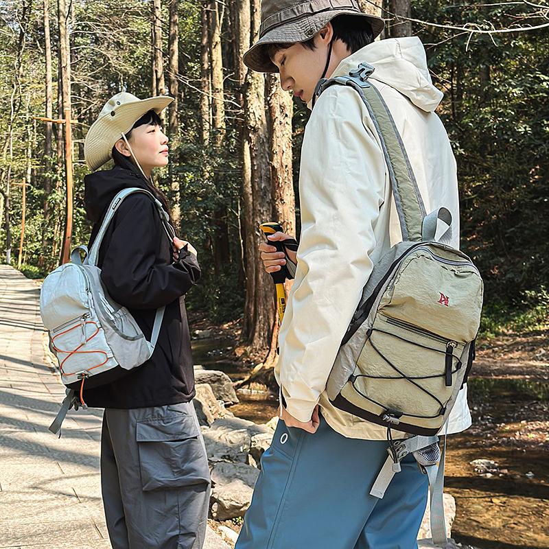 Student Small Bag Women's Lightweight Backpack Men Color Block Sports Travel Backpack