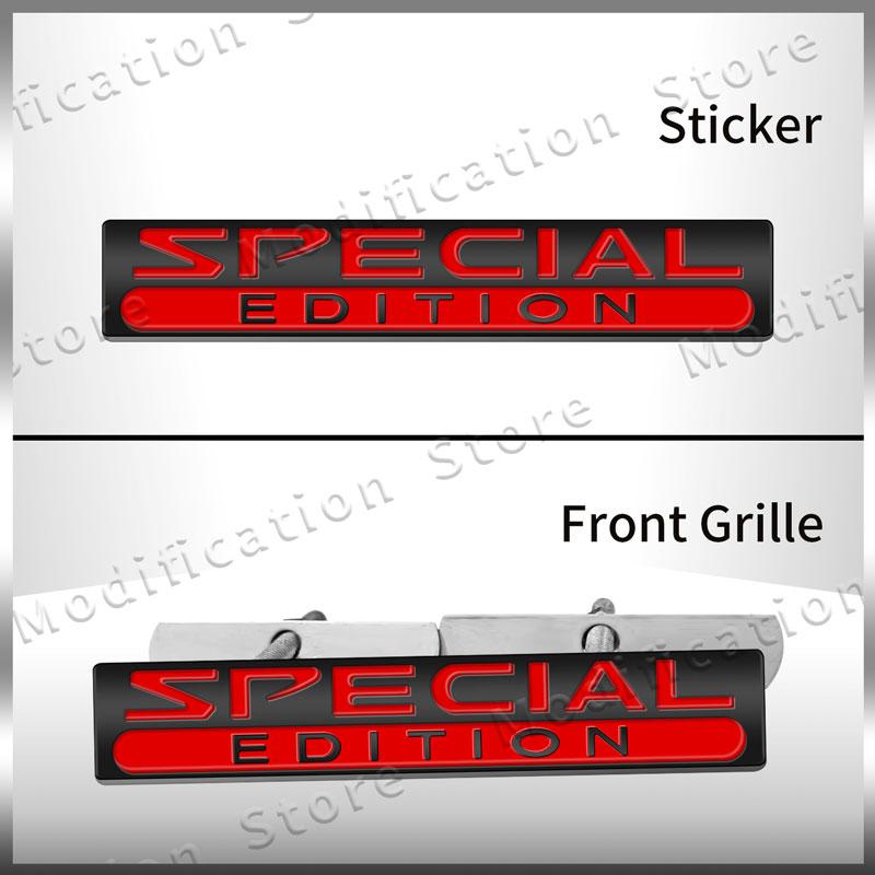 

Auto Universal Car Styling Special Edition Logo Chrome Metal Front Grill Emblem Sticker Rear Trunk Side Fender Badge Accessories Stickers