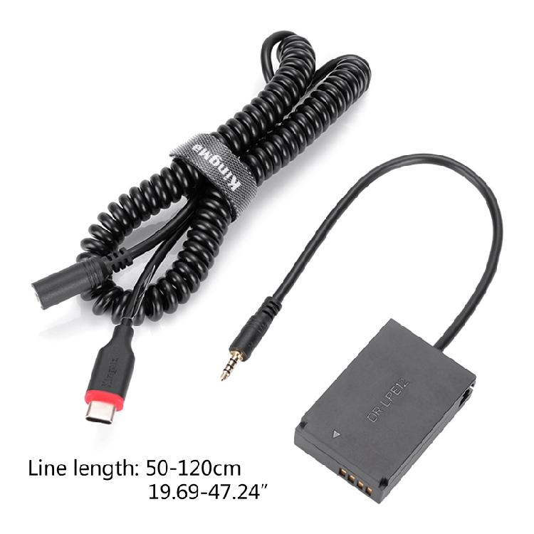 LP-E12 Replacement Dummy Battery Power Supply Adapter for DC Coupler Charger Kit