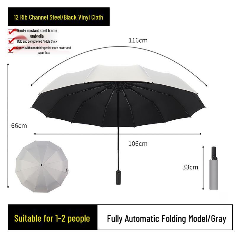 Custom Logo Automatic Three-Fold Umbrella: Sun & Rain Protection, Advertising and Gift Use