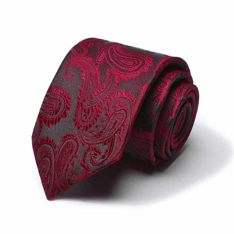 Tie Tie Polyester Silk Tie 8Cm Business Men'S Dress Wedding Studio Tie