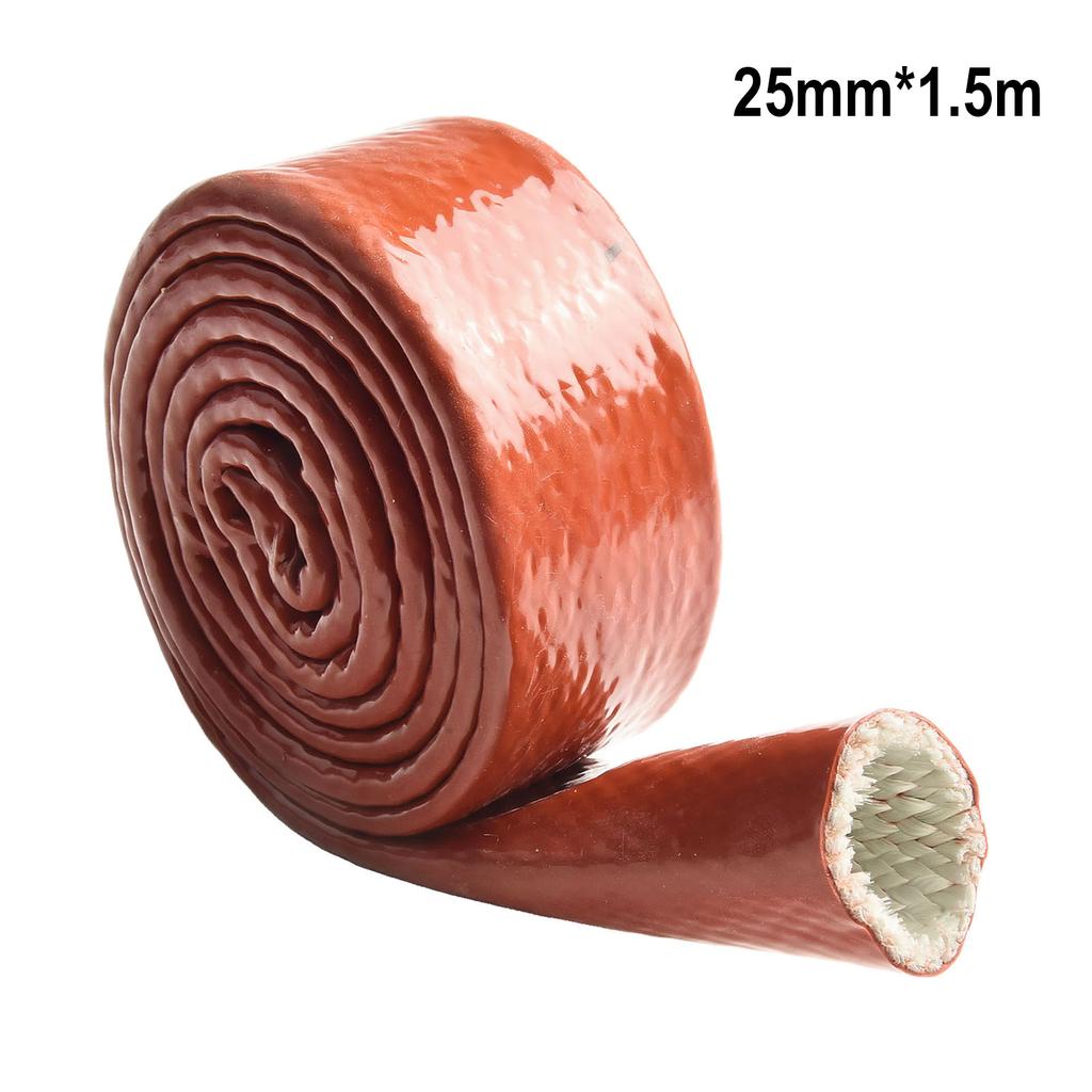 1 Rollo Funda Protectora Térmica Funda de Cable Resistente al Calor Protector de Tuberías de Fibra de Vidrio de Silicona Herramienta Protectora Apta Para Mangueras Cables
