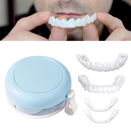 Yousheng Portable Denture Case with Mirror RemovableTray Leak-proof Compact Denture Bath Storage Box for Braces