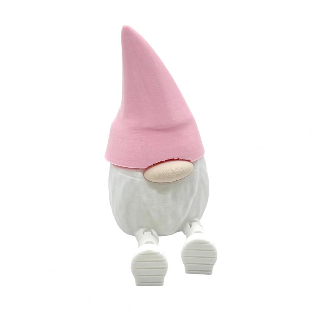 

3d Printed Gnome Ornament Stress Relief Gnome Toy 3d Printed Gnome Figurine with Articulated Legs Mini Faceless Dwarf for Stress розовый