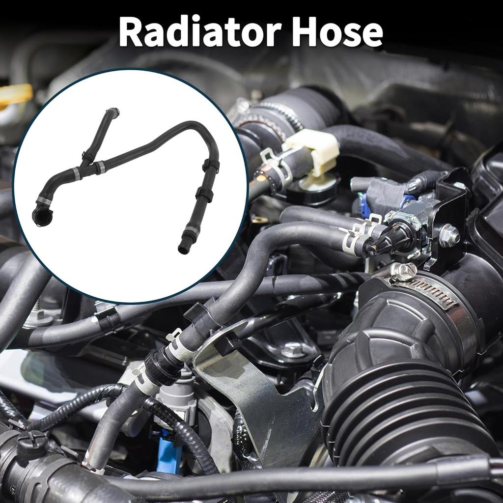 Radiator Hose Heater Hose No.17127646157 for BMW X3 2010-2017 Rubber Coolant Pipe Black 1 Pc