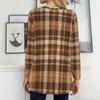 Women Plus Size Round Neck Long Sleeve Geometric Printed Loose Longline T Shirt With Pockets