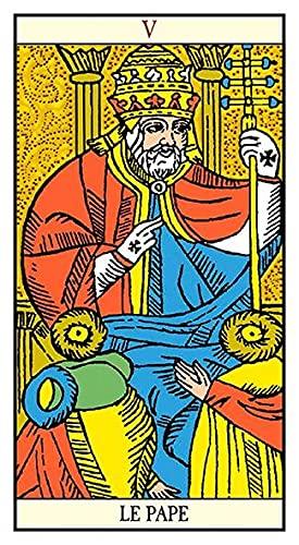 Kancharo 78-Card Tarot Card Set [Golden Tarot of Marseille] Includes Japanese Tarot Card Instructions & Pouch (Authentic)