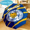 Custom Name Umbrella Leicester Football Club Umbrella 8-Frame for Travel, Camping, Casual Lightweight Portable, Essential for Family Gifts
