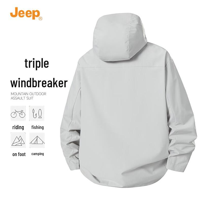 Jeep Men's 3-in-1 Windproof & Warm Hooded Jacket