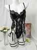Women's Strappy Underwire Sexy Lingerie Bodysuit - European and American Style