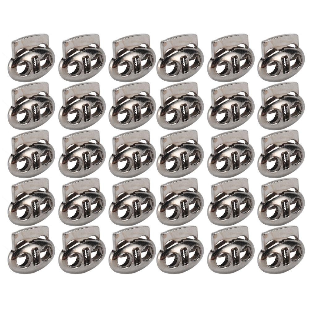 30pcs Heavy Duty Metal Cord Locks Alloy Material Drawstring Fasteners For Drawstrings
