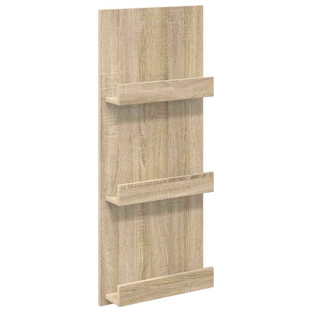 Magazine Rack Sonoma Oak Finish 43 x 11 x 102 cm Engineered Wood