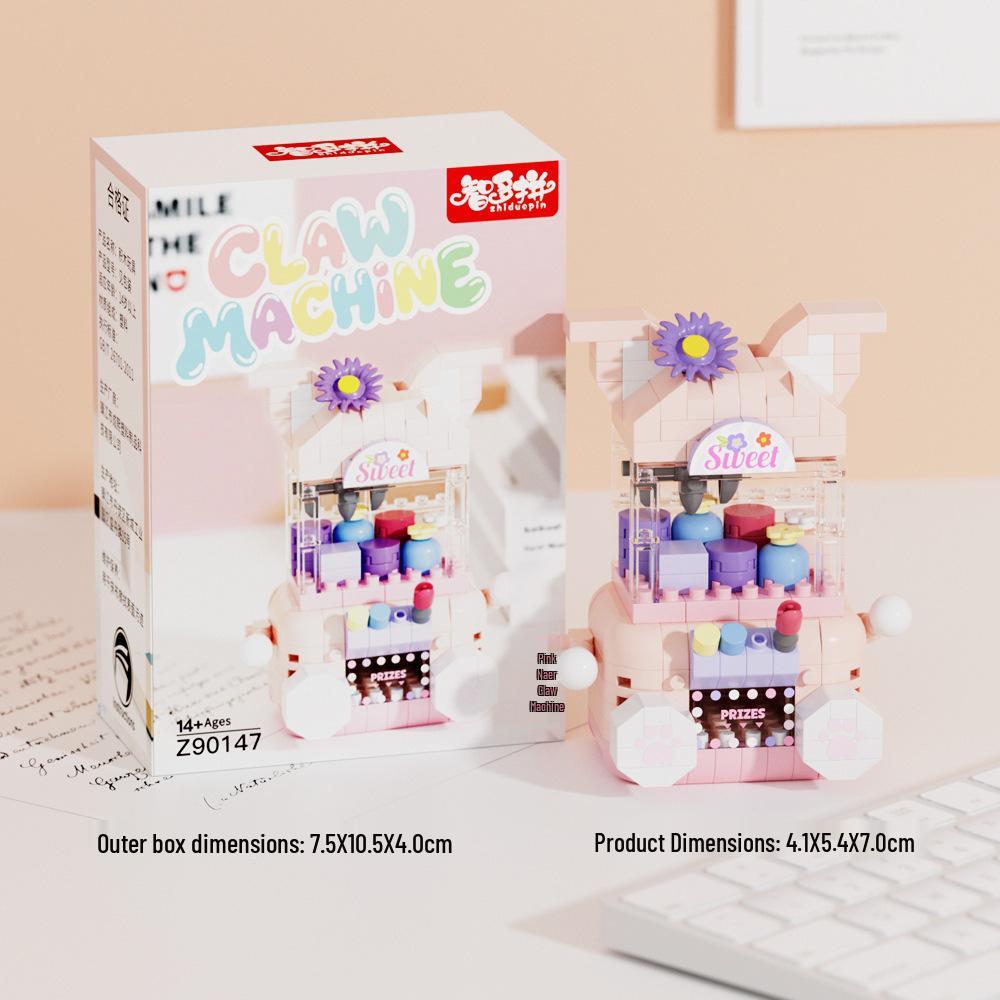 Creative Jade Dog Claw Machine Micro-Particle Building Blocks Educational Toy Model Ornament