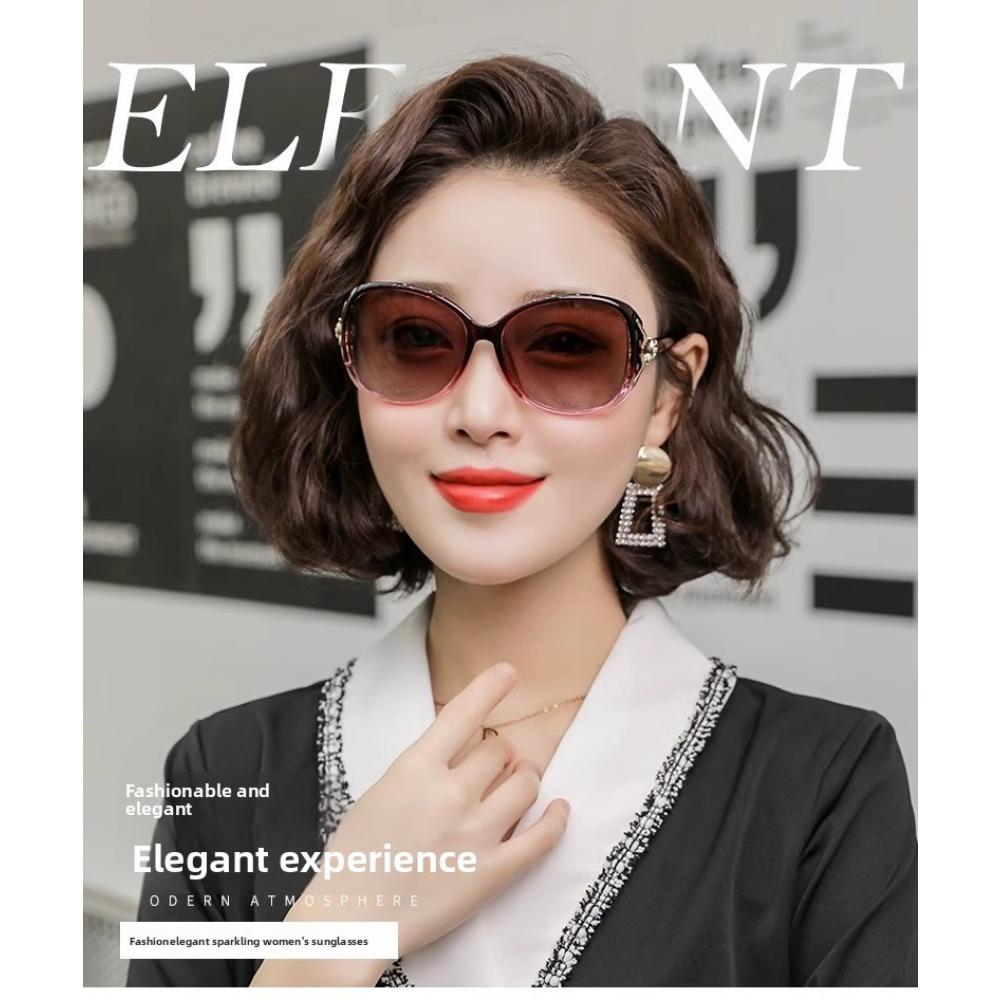 New Sunscreen Glasses Women's Sunglasses Round Face Sunglasses Sunglasses Women's UV Protection Large Frame Square Face Frame