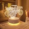 USB 3D kreative Geländewagen Nachtlichter, Schlafzimmer- und Wohnzimmerdekorationslichter, Schreibtischdekorationslichter