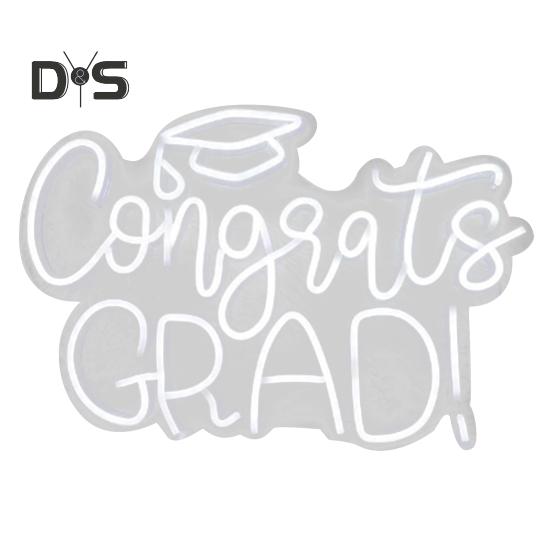 Sveikiname Absolventą LED Neoninis Ženklas Nemirksintis Ryškumas Reguliuojamas Maitinamas USB Sveikiname Baigimo Ženklas Naktinė Lempa