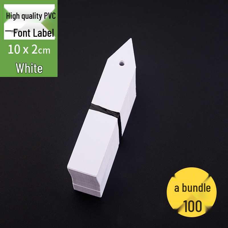 Punch-Hole Flower-Shaped Plastic Succulent Label Stakes for Gardening 10x2 cm