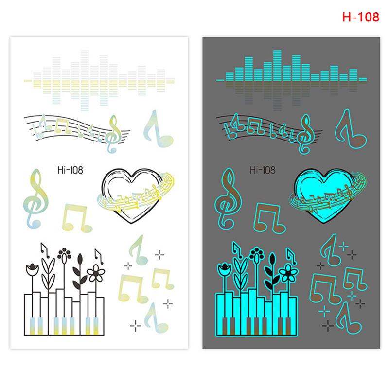 Butterfly Nightglow ajutise tätoveeringuga naiste kehakunstiga maalimise käe tätoveeringu kleebis