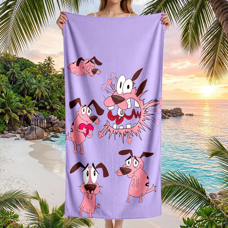 Large Beach Towel Quick Dry Absorbent Towel For Beach IndoorCourage the Cowardly Dog