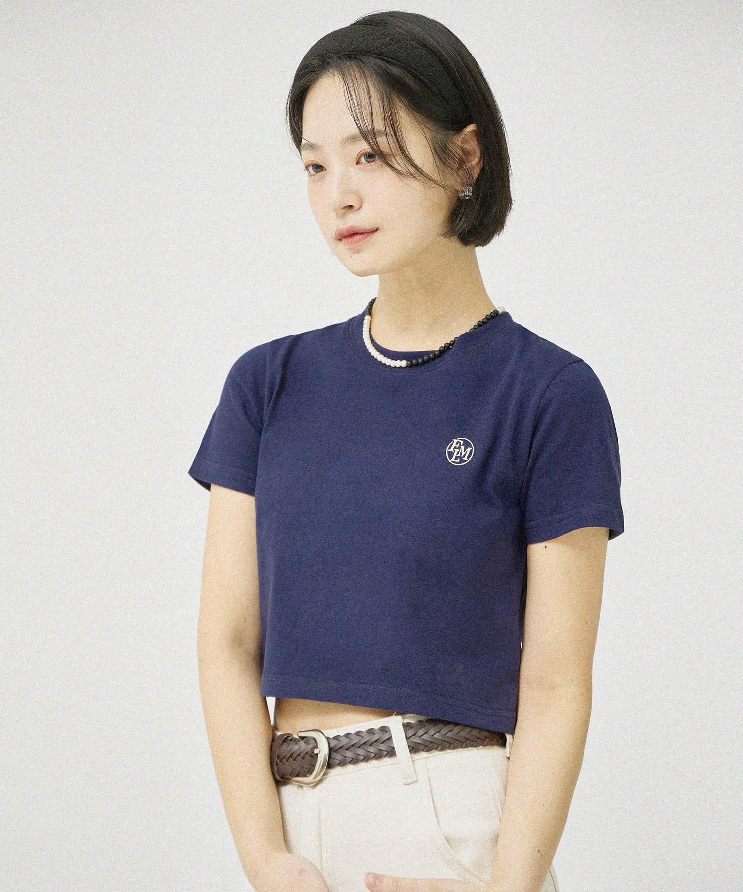 Illuminate (W) Essential Crop Tee - Navy Navy/Free