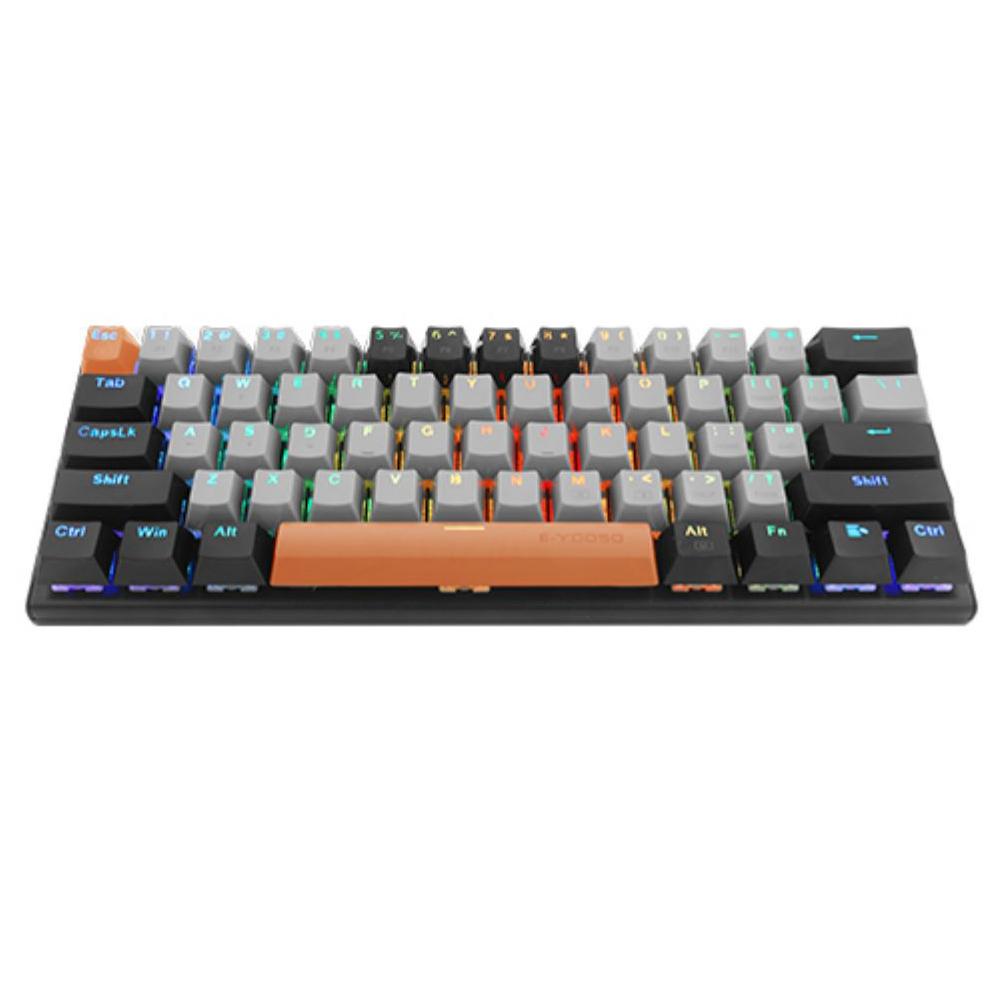 60% PBT Keycaps  Portable Keyboard Custom Switches   RGB Backlight Wired  Mini Mechanical Gaming Keyboard  for  PC Gamer