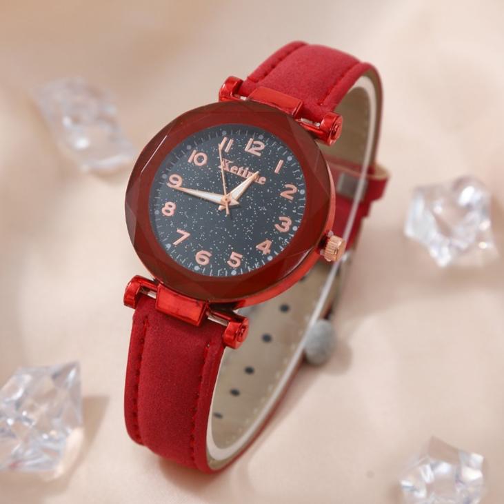 

2pcs/set Women Watch Set Elegant Women PU Leather Quartz Watches Analog Fashion Wristwatch Sets Ideal Choice for Gifts.