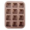 Professional Bakeware 12 Cavity Baking Tools Easy Cleaning Non-Stick Square Chocolate Cake Mold Brownie Baking Pan