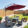 3m Water Resistant Terylene Hanging Parasol Wine Red