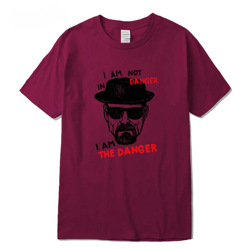 T-shirt 100% Cotton Short Sleeve Breaking Bad T-shirt Casual Heisenberg Print Tshirt Cool T-shirt Male Tops