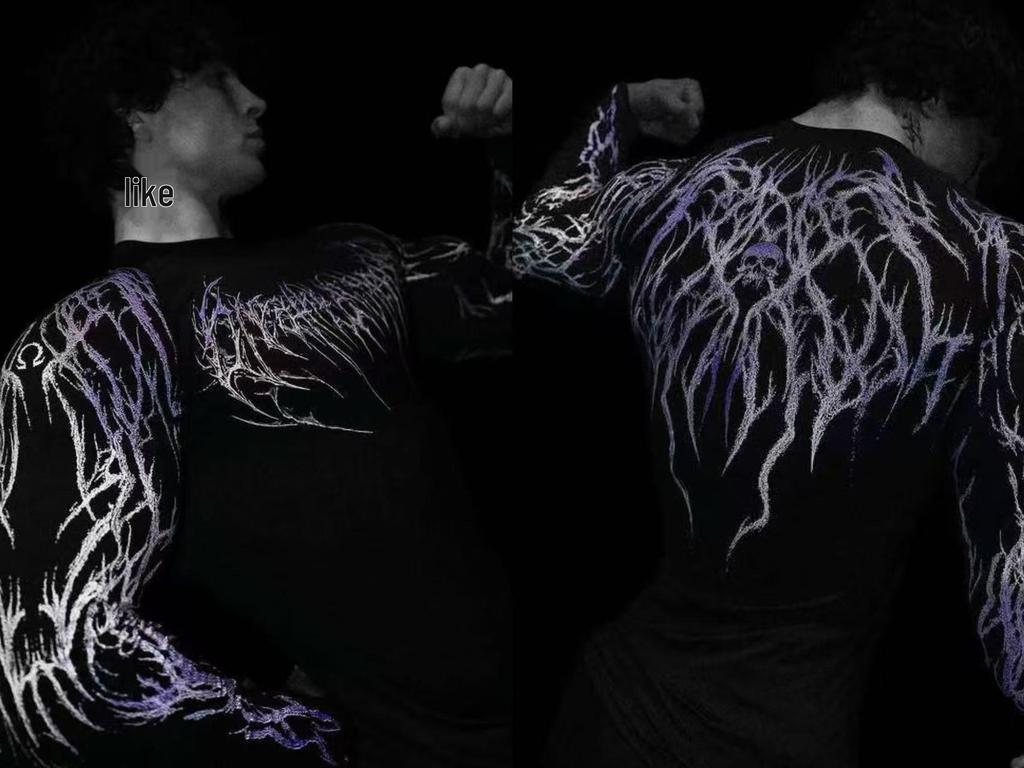 Breathedivinity 2025 Venom Fitness Schnelltrocknendes Unisex Langarm Kompressionsshirt