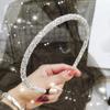 Fascia per capelli morbida in cristallo coreano alla moda per donne, con strass, perline, castone, accessori per capelli da ragazza, copricapo semplice