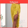 Summer Skirt Chic Ruffle Beach Dressup Decorative Pure Color Women Cover Up Skirt