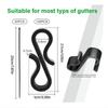 Pack of 120 Plastic Gutter Hook for Hanging Christmas Light and Decorations Securely In Any Weather Conditions