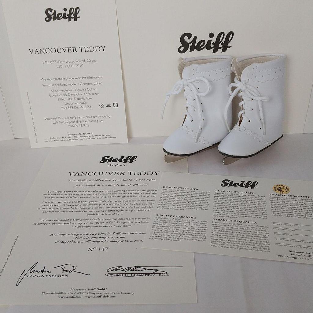 [USED] Steiff Vancouver Teddy Bear Limited Edition